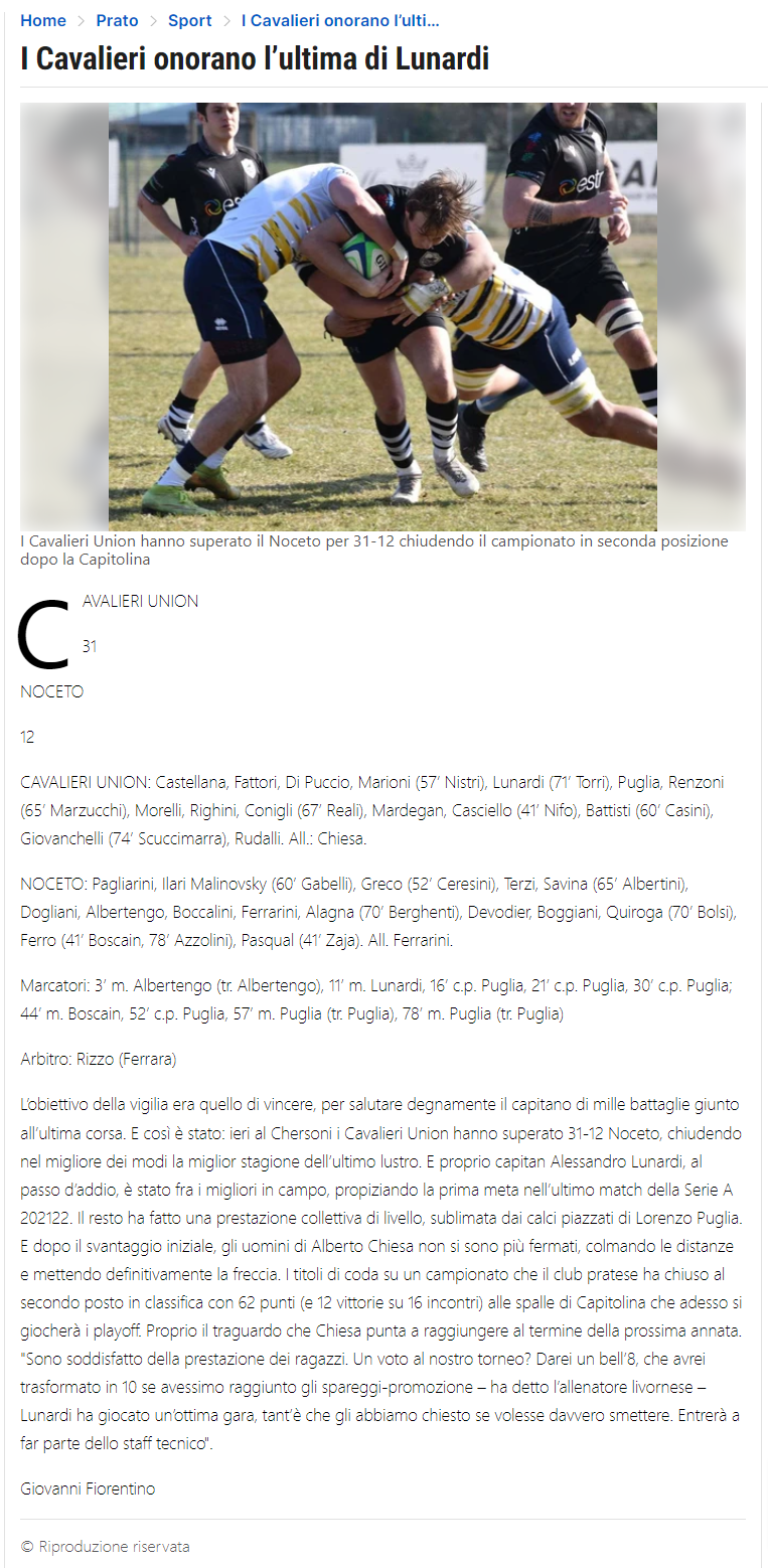 La Nazione 09.05.2022