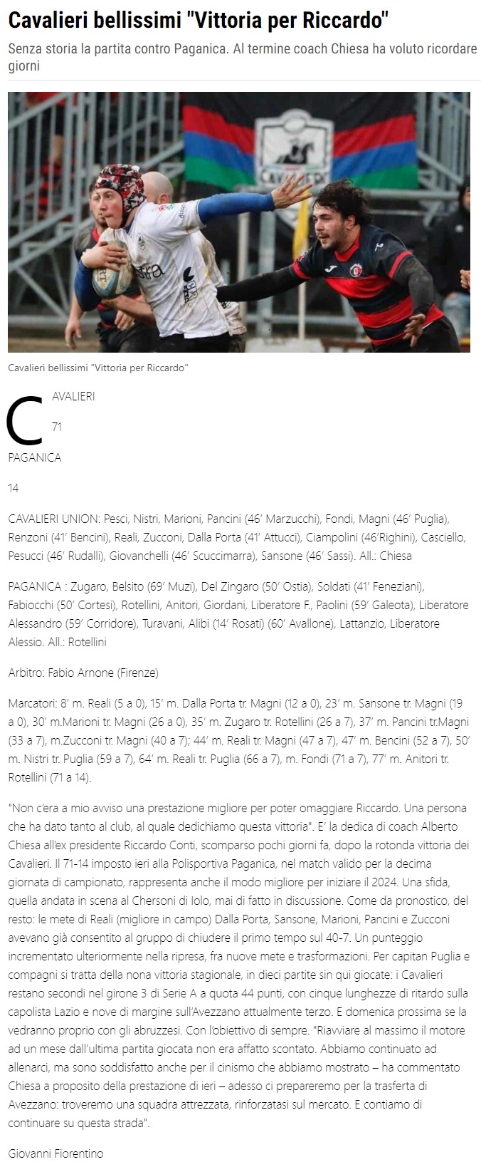 La Nazione 15.01.2024