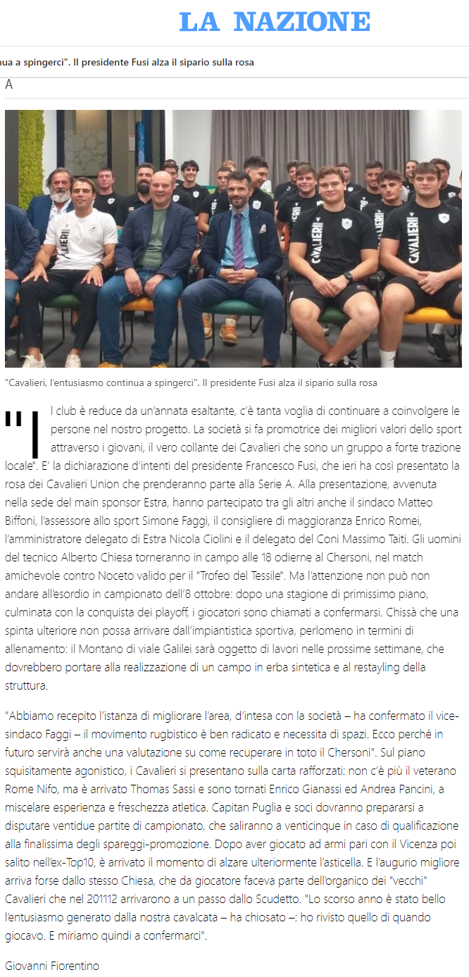 La Nazione 16.09.2023