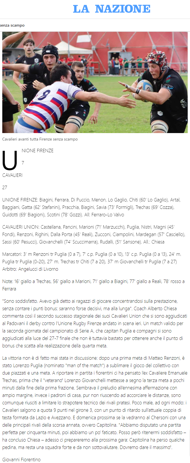 La Nazione 16.10.2023