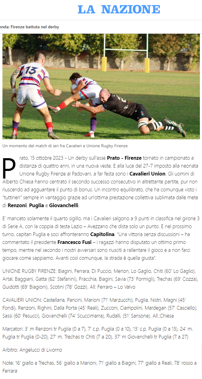 La Nazione 17.10.2023