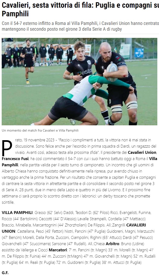 La Nazione 19.11.2023